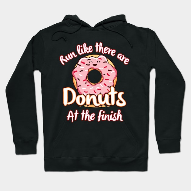 Running Donuts  Food Runner Cute Sports Hoodie by OwensAdelisass